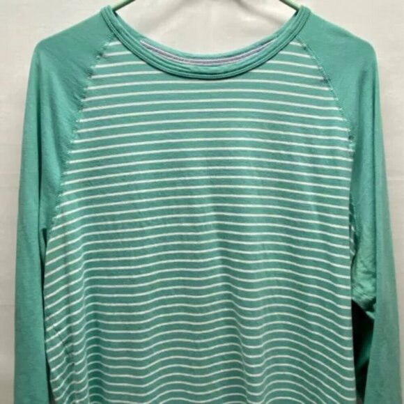 Express Jersey Tunic Women’s XL Mint Green White Stripe 3/4 Sleeve Pullover Tee - Picture 2 of 9